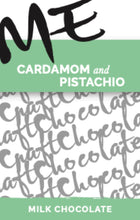 Load image into Gallery viewer, Milk Chocolate with Cardamom and Pistachio